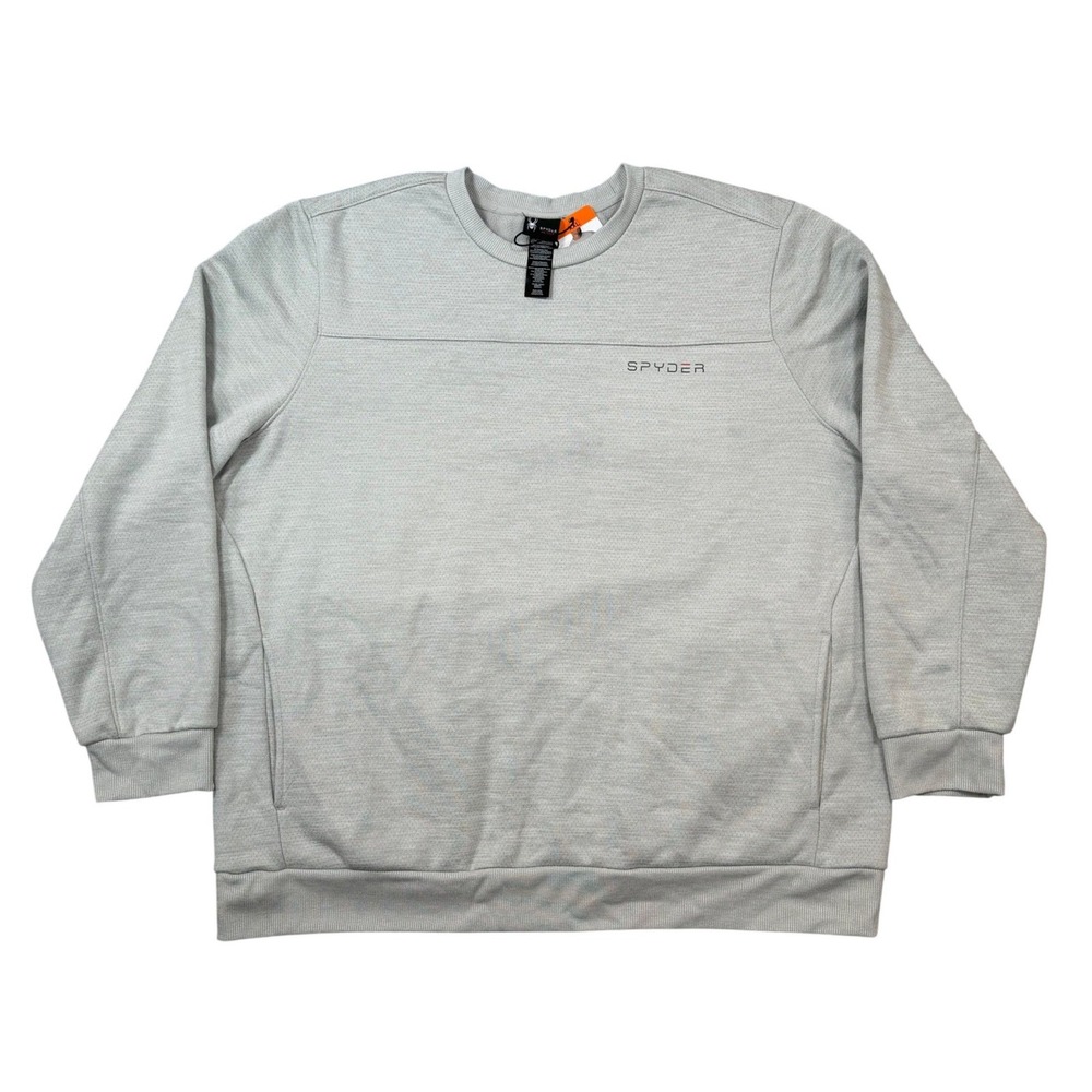 Spyder Active Sweatshirt Mens XXL Gray Performance Pullover Crewneck NWT